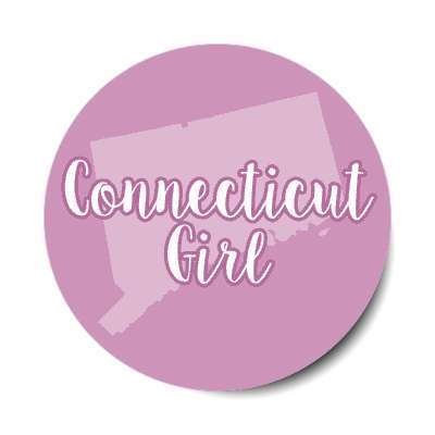 connecticut girl us state shape stickers, magnet