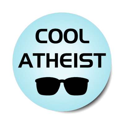 cool atheist sunglasses stickers, magnet