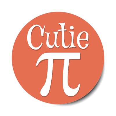 cutie pi symbol pie stickers, magnet
