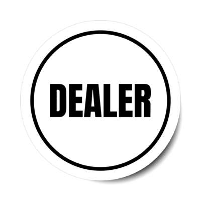 dealer poker card game casino stickers, magnet