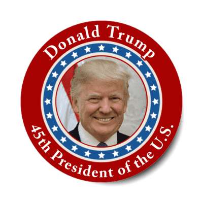 donald trump forty fifth president of the us stickers, magnet