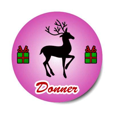 donner santas reindeer xmas gifts stickers, magnet