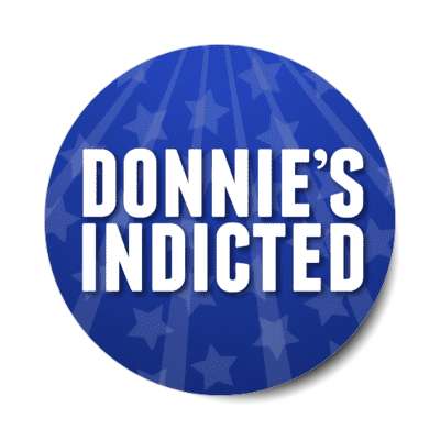 donnies indicted trump president indictment jail stars stickers, magnet