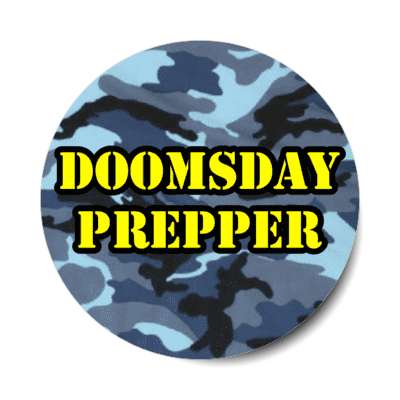 doomsday prepper camouflage stickers, magnet