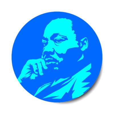 dr martin luther king jr stencil art blue stickers, magnet