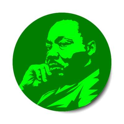 dr martin luther king jr stencil art green stickers, magnet