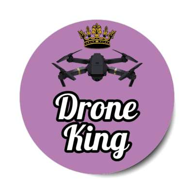 drone king crown flying flight unmanned vehicle stickers, magnet