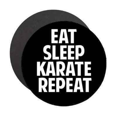 eat sleep karate repeat stickers, magnet