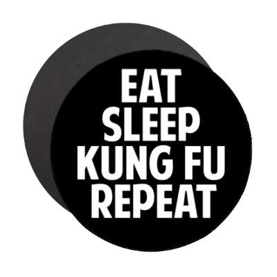 eat sleep kung fu repeat stickers, magnet