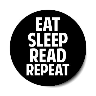eat sleep read repeat stickers, magnet