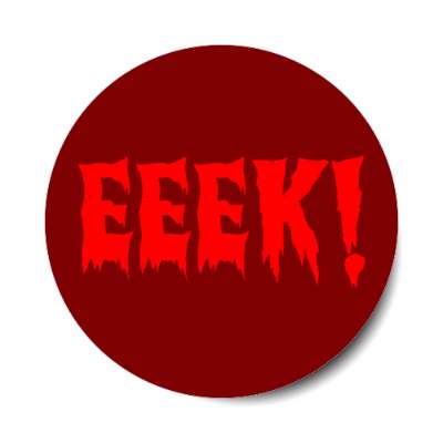 eeek halloween scream red stickers, magnet
