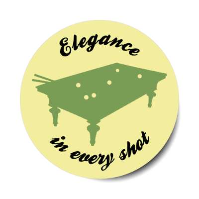 elegance in every shot stylized pool table silhouette stickers, magnet