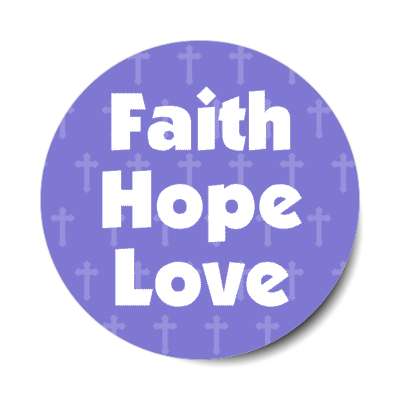 faith hope love cross pattern stickers, magnet