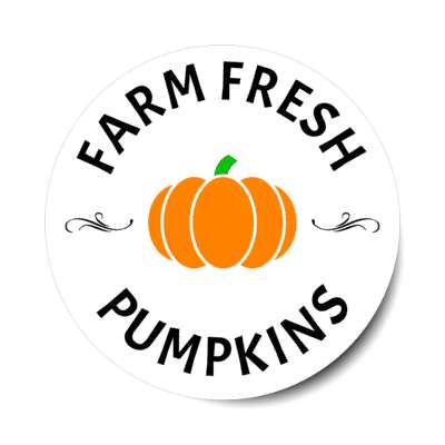 farm fresh pumpkins classic stickers, magnet