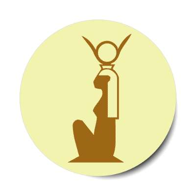 female hieroglyphic egyptian symbol stickers, magnet