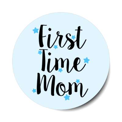 first time mom stars pale blue stickers, magnet