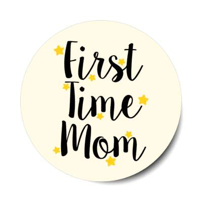 first time mom stars pale yellow stickers, magnet