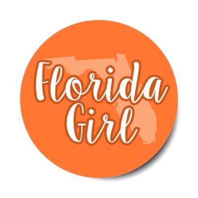 florida girl us state shape stickers, magnet