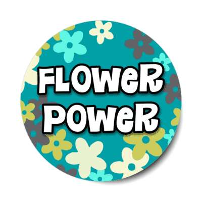flower power 1960s 60s party slang stickers, magnet