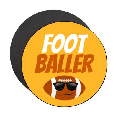 foot baller football sunglasses stickers, magnet