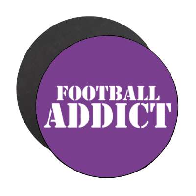 football addict stencil stickers, magnet