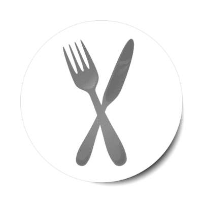 fork and knife stickers, magnet