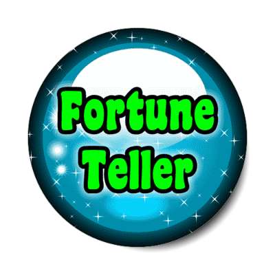 fortune teller ball halloween stickers, magnet