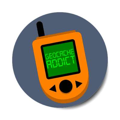 geocache addict gps stickers, magnet
