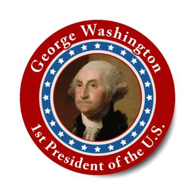 george washington first president of the us stickers, magnet