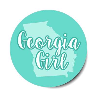 georgia girl us state shape stickers, magnet