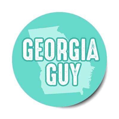 georgia guy us state shape stickers, magnet