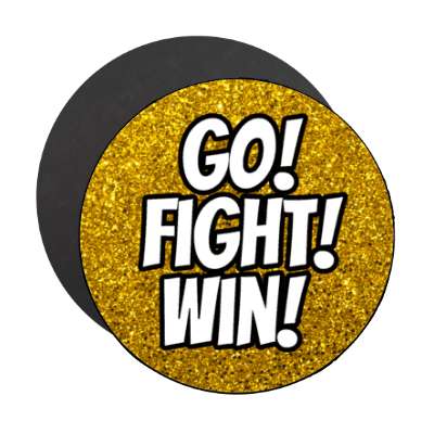 go fight win cheerleading pep rally stickers, magnet