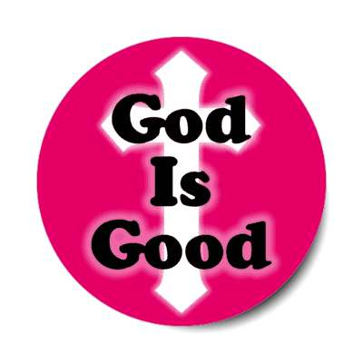 god is good cross stickers, magnet