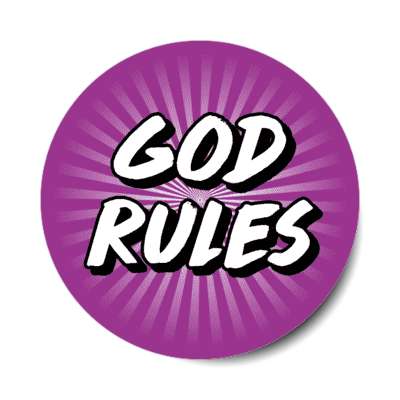 god rules light ray burst stickers, magnet