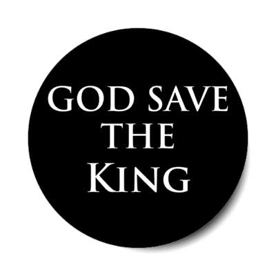 god save the king british royalty king charles iii black stickers, magnet