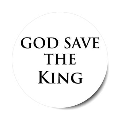 god save the king british royalty king charles iii white stickers, magnet