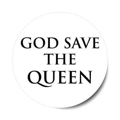 god save the queen white queen elizabeth ii white stickers, magnet