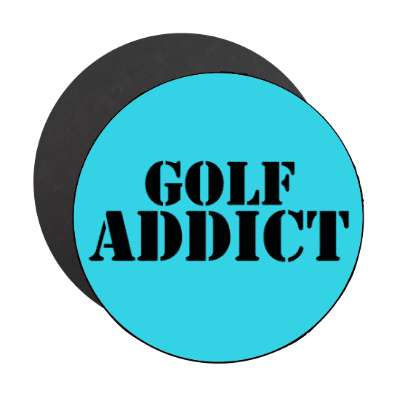 golf addict stencil stickers, magnet