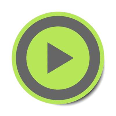 green play symbol playback music movie stickers, magnet