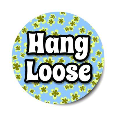 hang loose sixties saying stickers, magnet