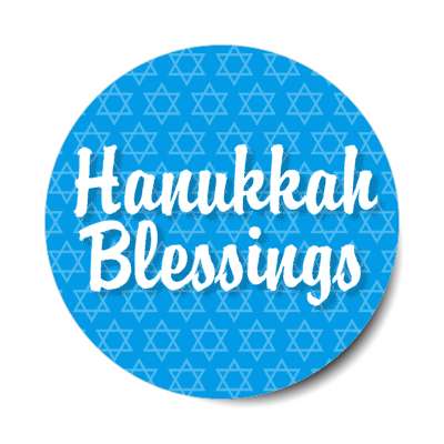 hanukkah blessings star of david stickers, magnet