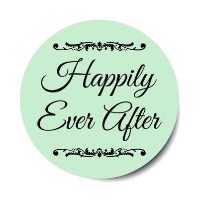 happily ever after classic decorative stickers, magnet