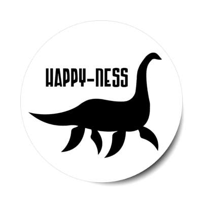 happiness nessie loch ness monster stickers, magnet