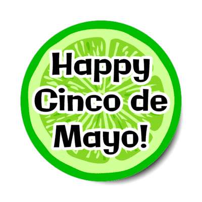 happy cinco de mayo lime black stickers, magnet