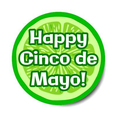 happy cinco de mayo lime white stickers, magnet
