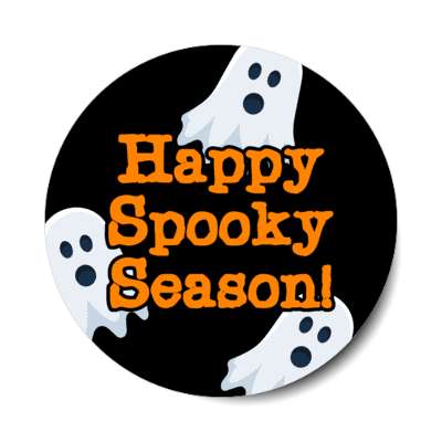 happy spooky season ghosts stickers, magnet
