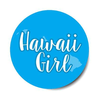 hawaii girl us state shape stickers, magnet