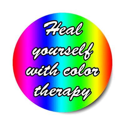 heal yourself with color therapy stickers, magnet