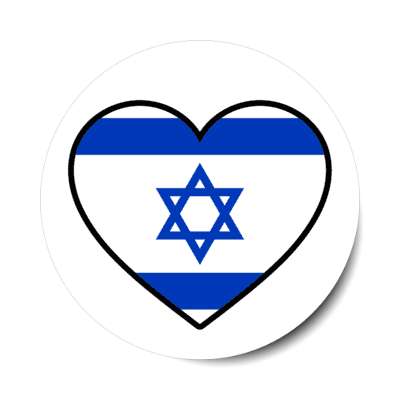 heart israel flag classic support hope stickers, magnet
