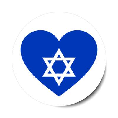 heart israel peace star of david country flag hope peace stickers, magnet